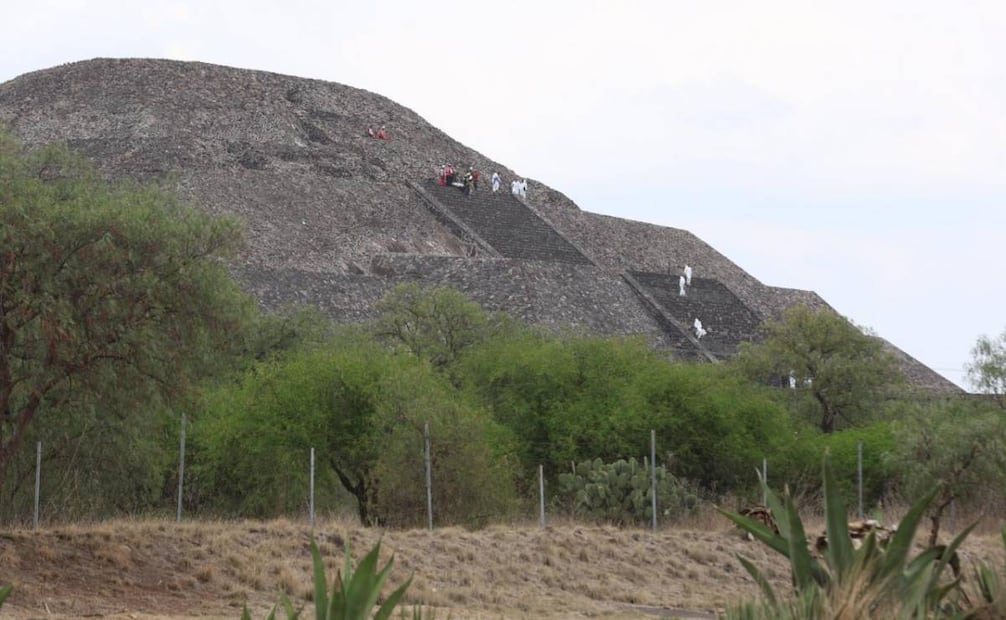 Autoridades acordonan la zona del ataque armado en Teotihuacán (20/04/2026). Foto: Osmar Alvarado / EL UNIVERSAL
