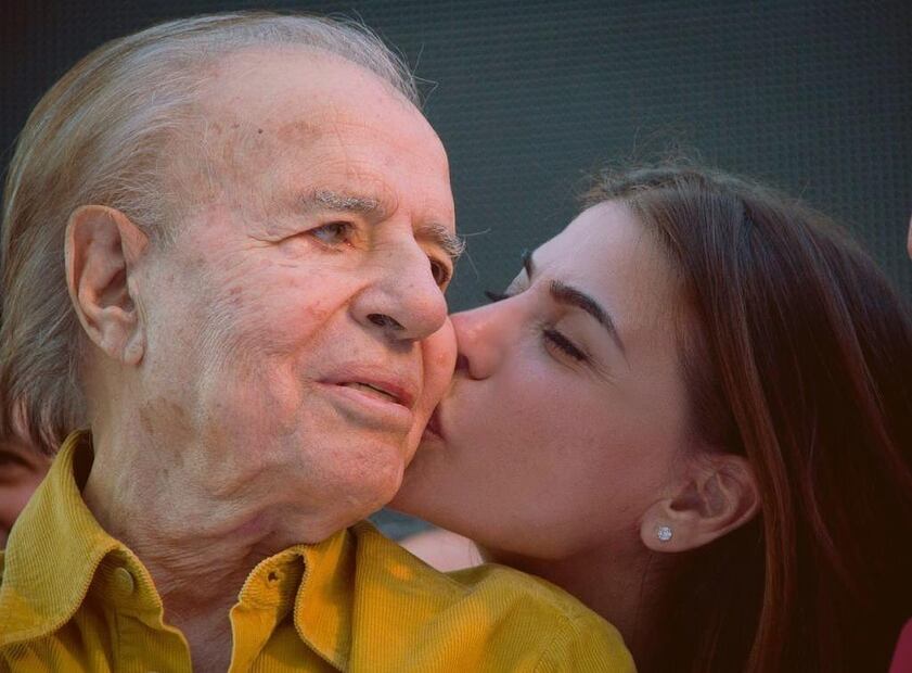 Zulema y su padre Carlos Menem. Fuente: Instagram @zulemamenem
