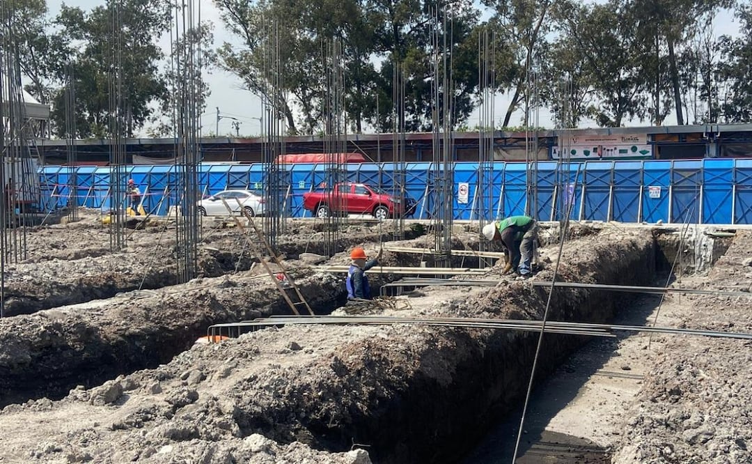 Avanza un 20% la reconstrucción del mercado de Flores y Hortalizas tras incendio ocurrido en febrero del 2025 en la Central de Abasto (26/12/2025). Foto: Especial