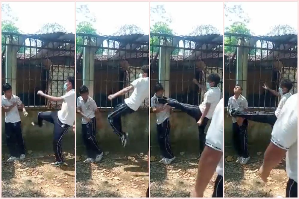 Captura de pantalla. Video de agresión en Chiapas, 24 de abril 2023