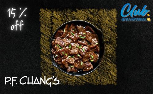 P.F. Chang’s: Enjoy Asian Cuisine with a 15% Discount with Club EL UNIVERSAL