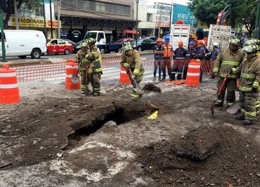 Bomberos atienden flamazo en colonia Doctores