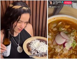 Rosalía sorprende al comer pozole en La Casa de Toño de CDMX: así reaccionó de la cantante
