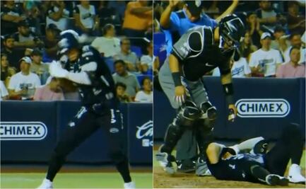 VIDEO: Beisbolista mexicano recibe fuerte pelotazo en la cabeza y cae noqueado