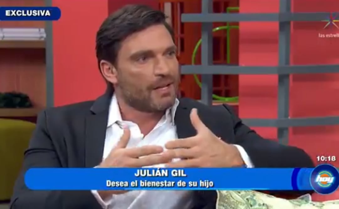 Julián Gil, afectado por no poder estar libremente con su hijo. FOTO: Especial 