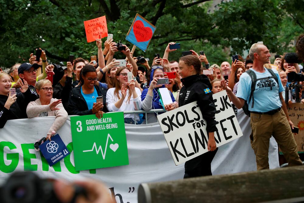 Greta Thunberg en Nueva York, Por Reuters