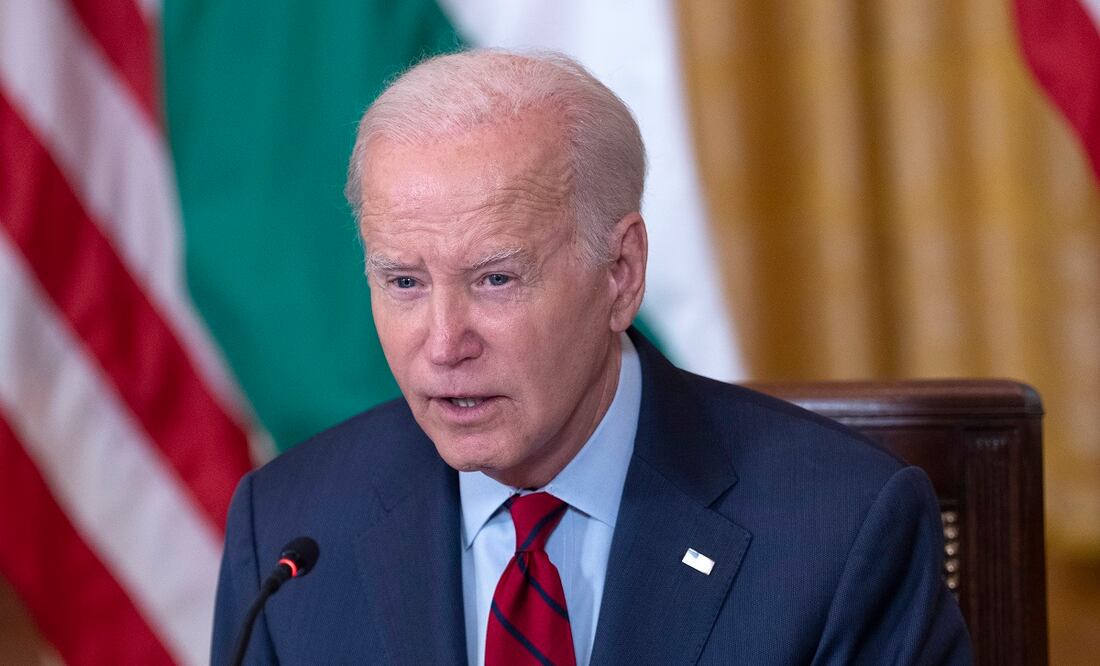 El presidente de EU, Joe Biden, realiza declaraciones en la Casa Blanca, en Washington. Foto: EFE