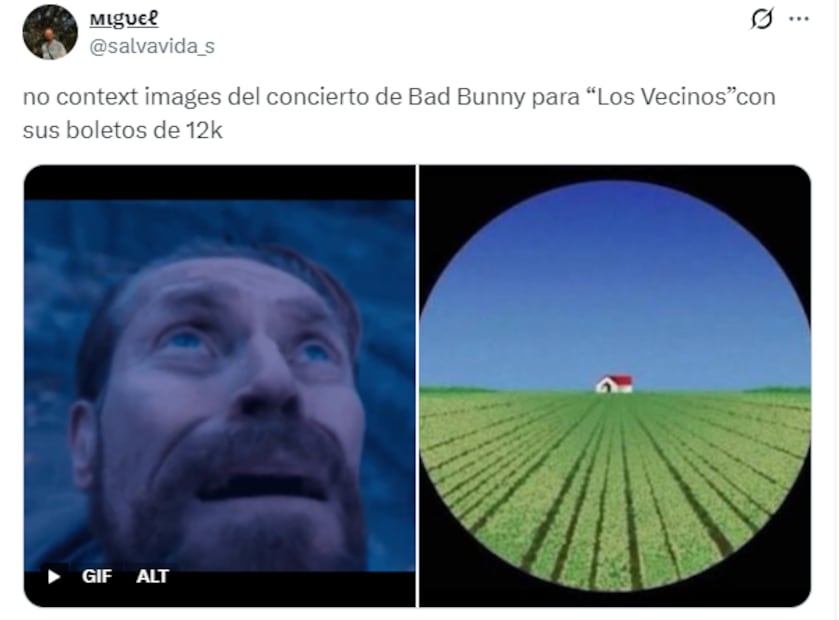 Memes del primer concierto de Bad Bunny en la CDMX. Foto: X