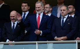 El rey Felipe VI de España acompaña a su selección en la Copa del Mundo en Guadalajara