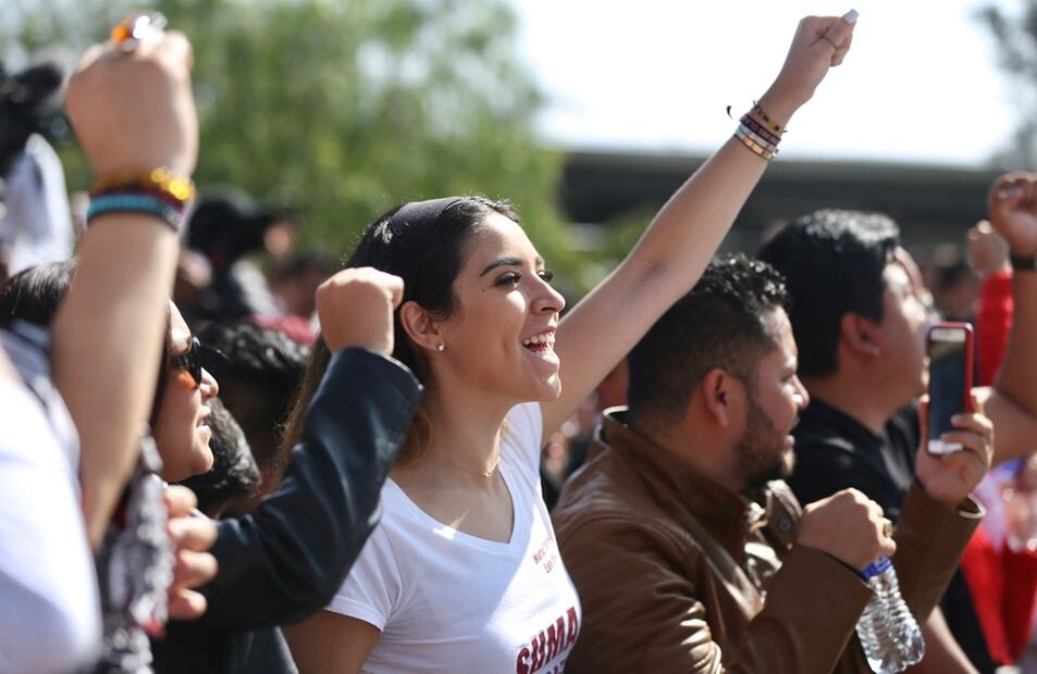 A la presentación del equipo de precampaña de Claudia Sheinbaum asistieron entre otras personalidades el presidente nacional de Morena, Mario Delgado y María Teresa Ealy Díaz, Coordinadora nacional de SUMA Jóvenes. Foto: Berenice Fregoso