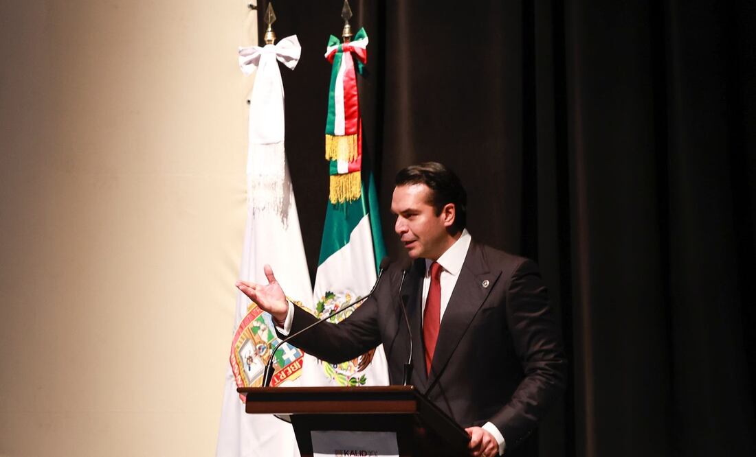 Kalid Mohamed Báez, diputado local del Distrito IV en el municipio de Lerma, rindió su primer informe de actividades legislativas. (Foto: especial)