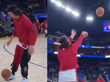 VIDEO: El mexicano Jaime Jáquez Jr. realiza dominadas y un tiro de fantasía