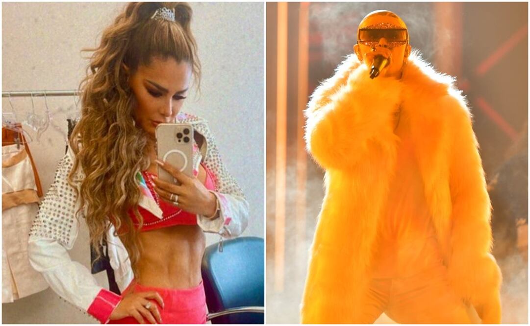 Ninel Conde caracterizada con Bad Bunny. Cortesía "Tu cara me suena".