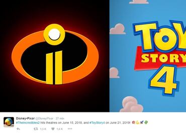 Revelan fechas de estreno de "Toy Story 4" y "Los Increíbles 2"