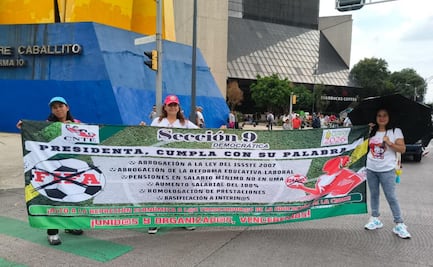 Maestros de la CNTE cierran Paseo de la Reforma; reiteran invitación a Sheinbaum para negociar