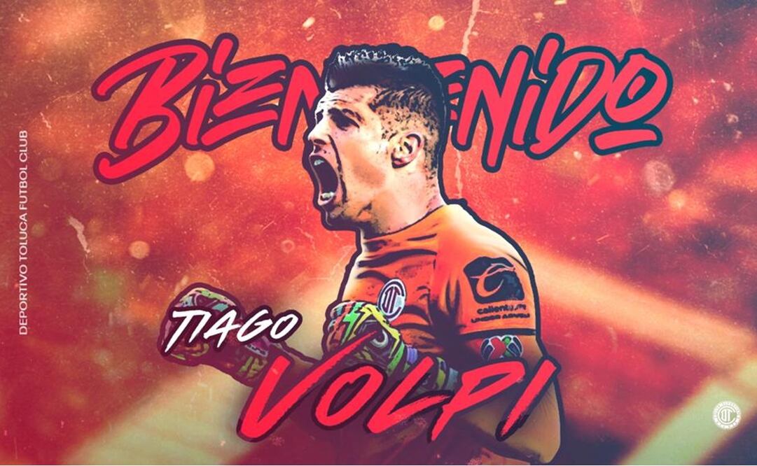Tiago Volpi regresa a la Liga MX como nuevo portero de Toluca / FOTO: Twitter: @TolucaFC