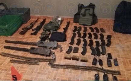 Catean casa y aseguran arsenal del Cártel Santa Rosa de Lima