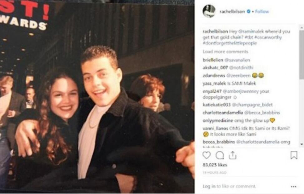 Este es el motivo por el que Rami Malek le pidió a Rachel Bilson borrar una foto de su juventud