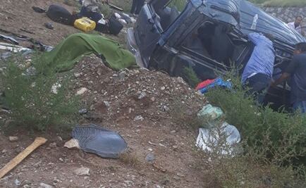 Mueren 3 por volcadura de camioneta en Zacatecas