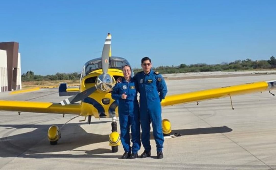 La teniente Sánchez Martínez concluyó el curso “Calificación como Instructora de Avión” en las instalaciones de la Escuela de Aviación Naval con sede en La Paz, Baja California Sur. Foto: Especial
