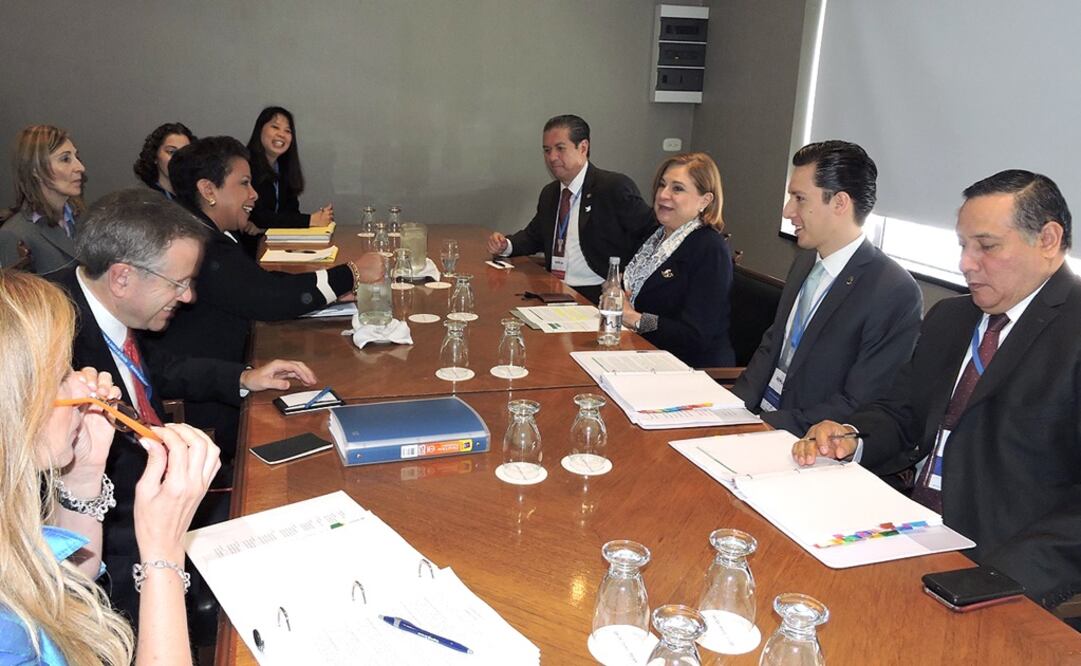 Arely Gómez participó en la décima Reunión de Ministros de Justicia u otros Ministros, Procuradores o Fiscales Generales de las Américas (REMJA), celebrada en Colombia. Foto: Especial