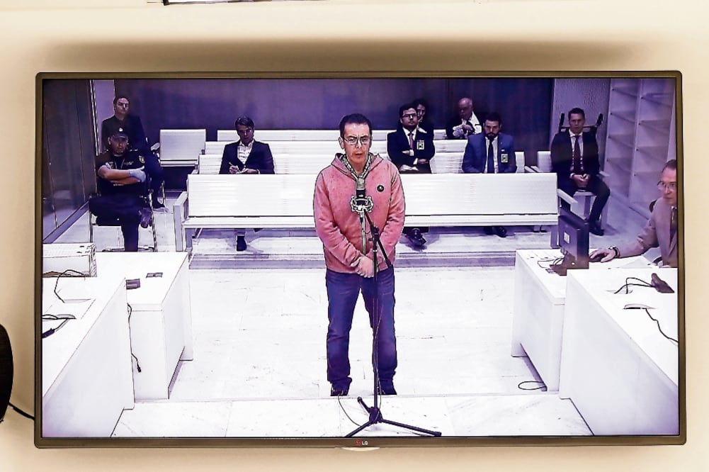 Jesús Nava Soria, ante el juez de la Audiencia Nacional de España, donde enfrenta un proceso de extradición por su presunta participación en los fraudes cometidos en Veracruz durante la administración de Javier Duarte. (TOMADA DE VIDEO)