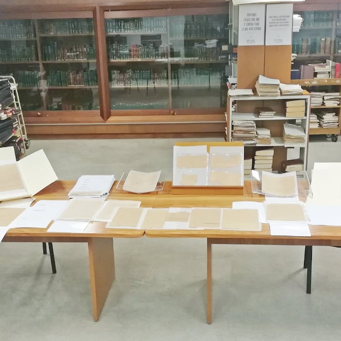 El archivo con los 66 folios escritos por Gabriel García Márquez llegó a la Biblioteca Luis Ángel Arango entre febrero y marzo pasados. (CORTESÍA: DIVULGACIÓN, SUBGERENCIA CULTURAL DEL BANCO DE LA REPÚBLICA)