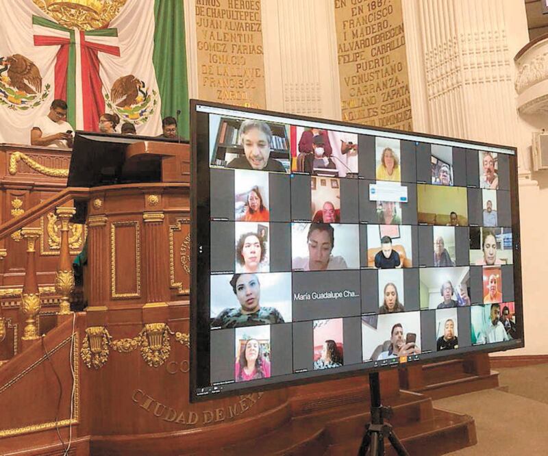 Los diputados realizaron pruebas en la plataforma Zoom. Foto: ESPECIAL