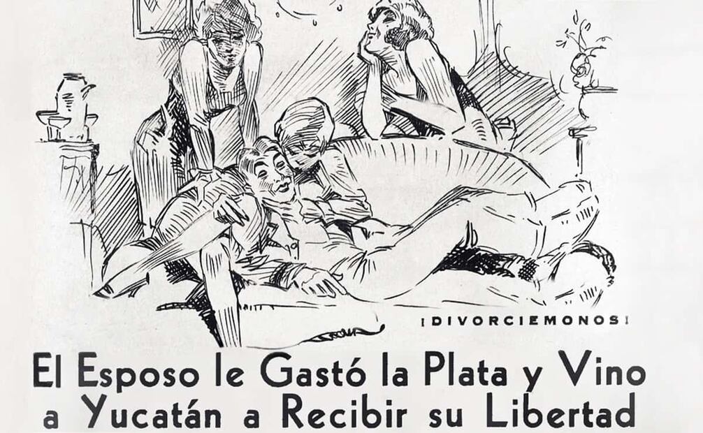 EL UNIVERSAL ILUSTRADO compartió algunos testimonios e historias de felices divorciados en Yucatán. En 1932 se publicó la experiencia de una joven estadounidense que acudió al estado costero para separarse de su ingrato y tramposo marido, y quedó feliz con su sentencia de divorcio yucateco. Foto: Hemeroteca EL UNIVERSAL.