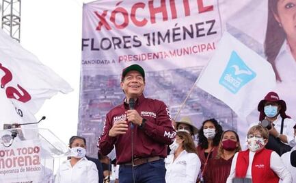 Mario Delgado pide en Chimalhuacán “no soltar el chiquito” por una despensa