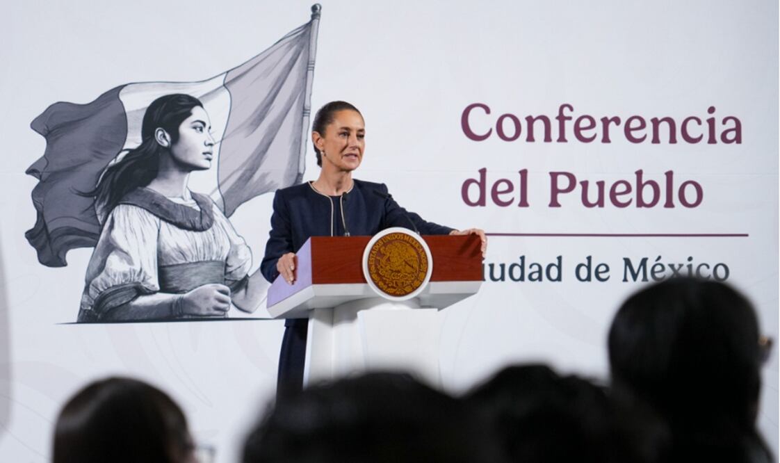Claudia Sheinbaum en la mañanera del 7 de marzo de 2025. Foto: especial