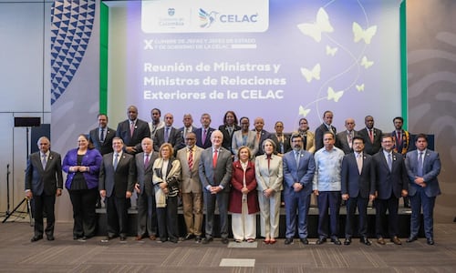 Reunión de ministras y ministros de Relaciones Exteriores de la CELAC en Colombia. Foto: X (@SRE_mx)
