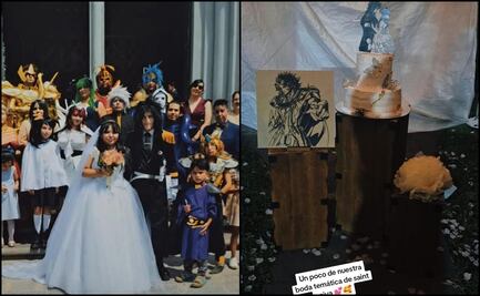 VIDEO: Pareja realiza boda con temática de Los Caballeros del Zodiaco en Guanajuato