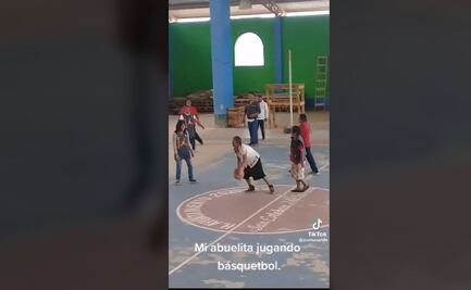 "La estrella del equipo": Abuelita sorprende jugando basquetbol y se hace viral en TikTok