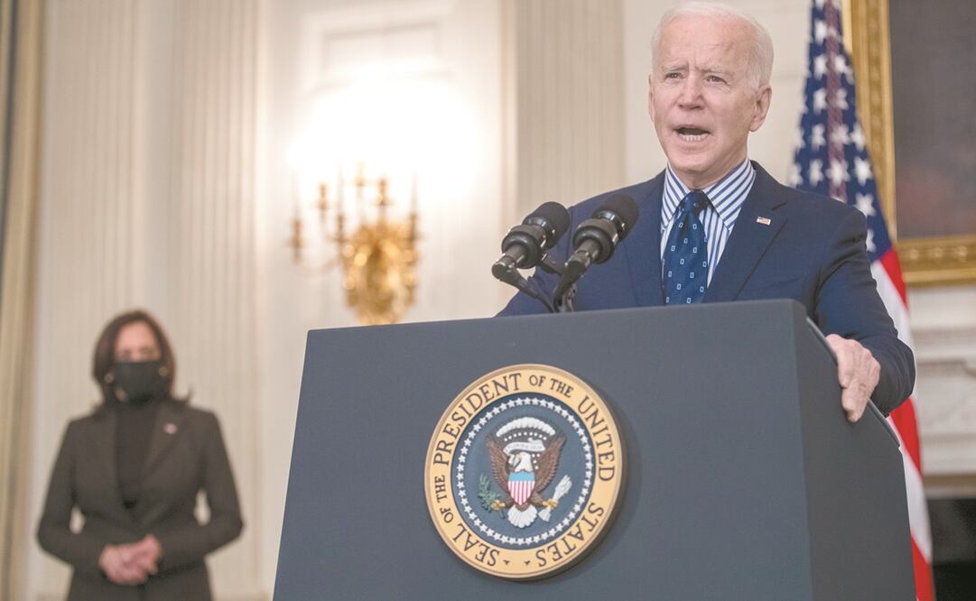 El presidente estadounidense, Joe Biden, ayer durante una conferencia en la Casa Blanca. Foto: Shaw Thew. EFE