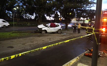 Muere conductor tras chocar a exceso de velocidad en alcaldía Miguel Hidalgo; autoridades ya investigan el accidente