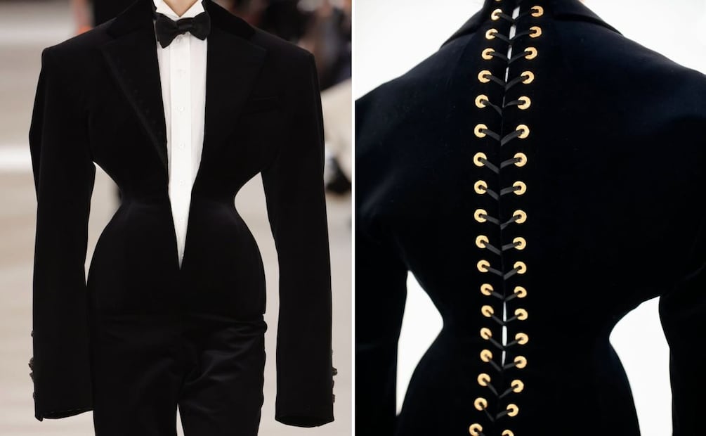 La silueta de corsé fue una de las características que más llamó la atención. Foto: Instagram @schiaparelli