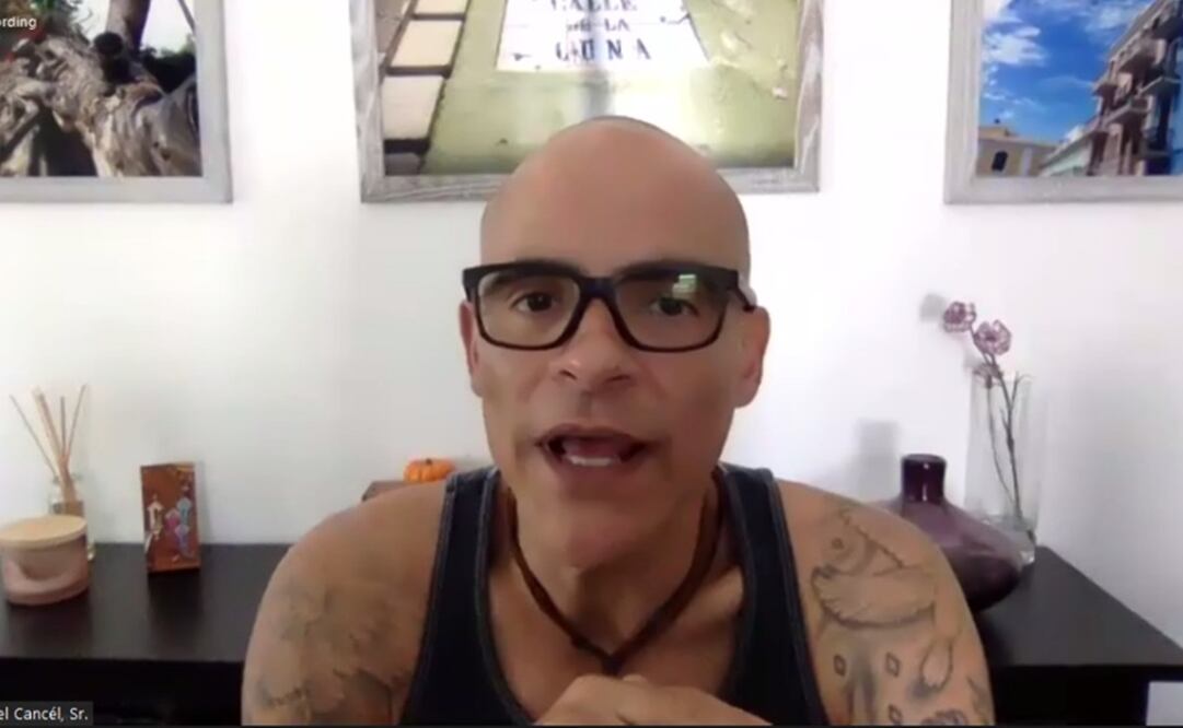 Miguel Cancel, de Menudo, en conferencia de prensa. Foto: Especial