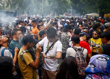 Hacen fiesta de Cannabis afuera del Senado