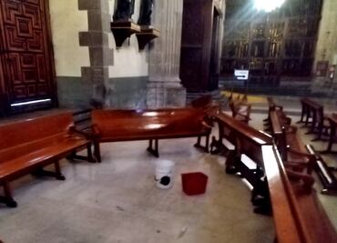 Denuncian restauración deficiente de la Catedral Metropolitana; presenta goteras y caída de material