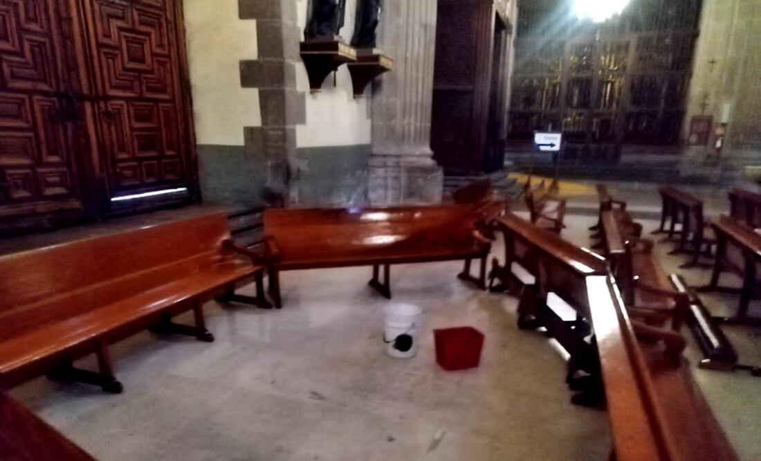 Las afectaciones consisten en goteras de diverso tamaño en el Altar del Perdón, Altar Mayor y Altar de los Reyes. Foto: especial