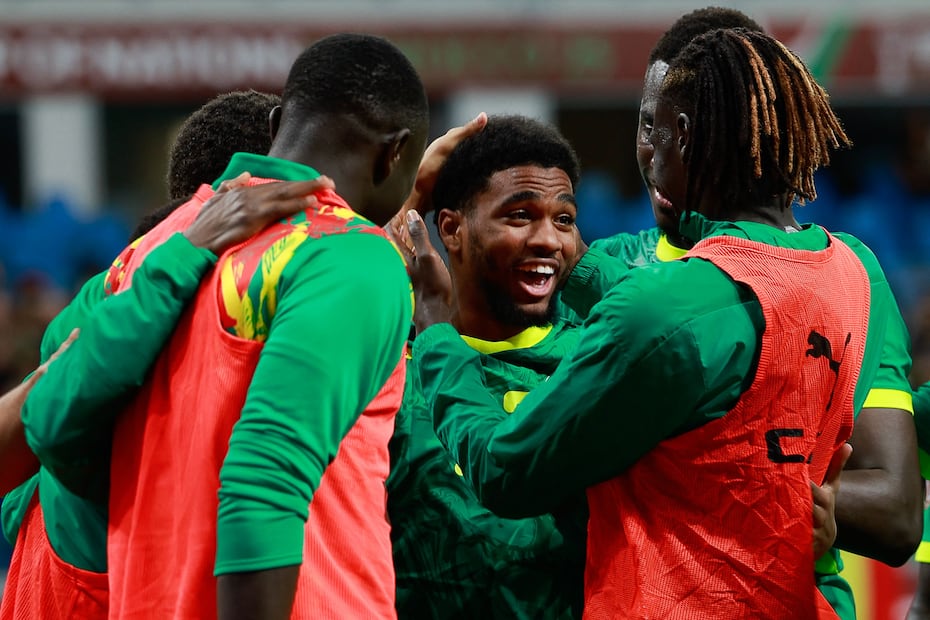 Senegal en festejo de gol, durante la Copa Africana de Naciones - Foto: AFP