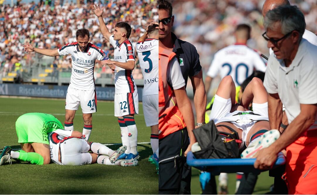 La fuerte lesión que sufrió Ruslan Malinovskyi, compañero de Johan Vásquez en Genoa - Fotos: EFE