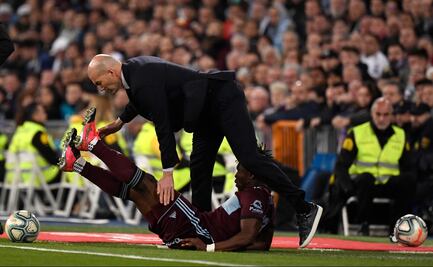 Zidane es derribado por futbolista del Celta