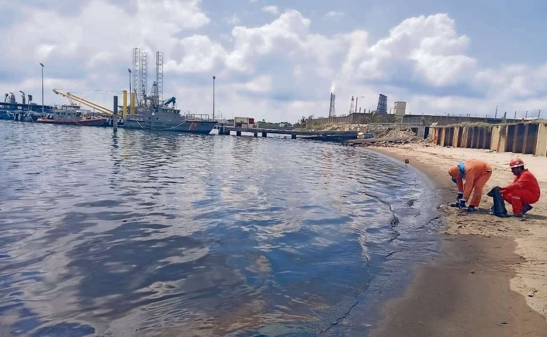 Hasta ayer, ni Pemex ni la Secretaría de Marina habían informado sobre las causas del derrame y las consecuencias en la fauna y el medio ambiente. Foto: Especial