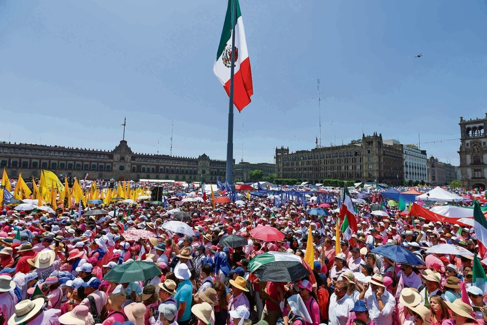 Manifestación Marea Rosa en el Zócalo. Foto: Archivo