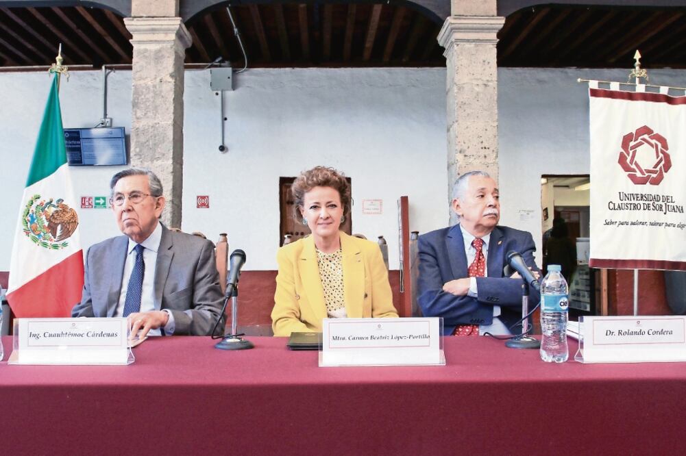 Cuauhtémoc Cárdenas, Carmen López-Portillo y Rolando Cordera presentaron el texto En defensa del interés nacional ante la coyuntura crítica ¿Qué hacer? ()