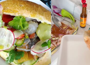 Torta de ceviche, de aguachile y de tostada de camarón ¿cuál se te antoja?