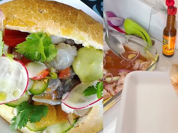 Torta de ceviche, de aguachile y de tostada de camarón ¿cuál se te antoja?