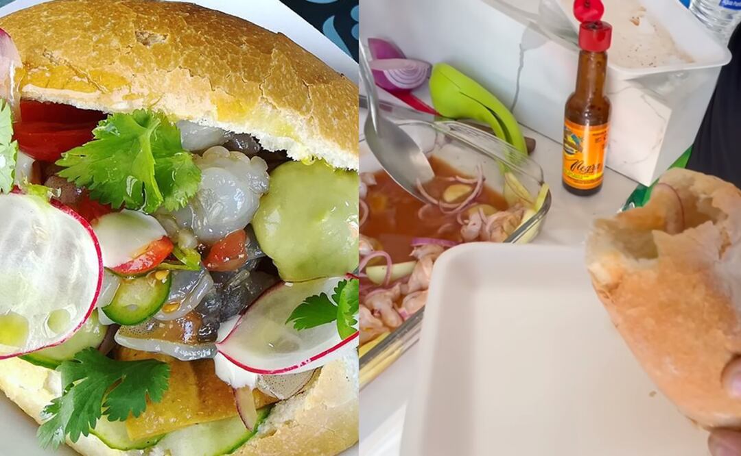 Tortas de mariscos se viralizan en internet. Foto: Especial